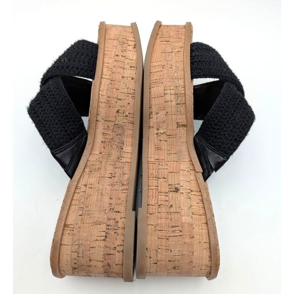 Jessica Simpson Ediza Women's Crochet Platform Sandals Black Size US8.5M EU39.5 - Picture 5 of 13